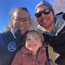 woman, man and child 