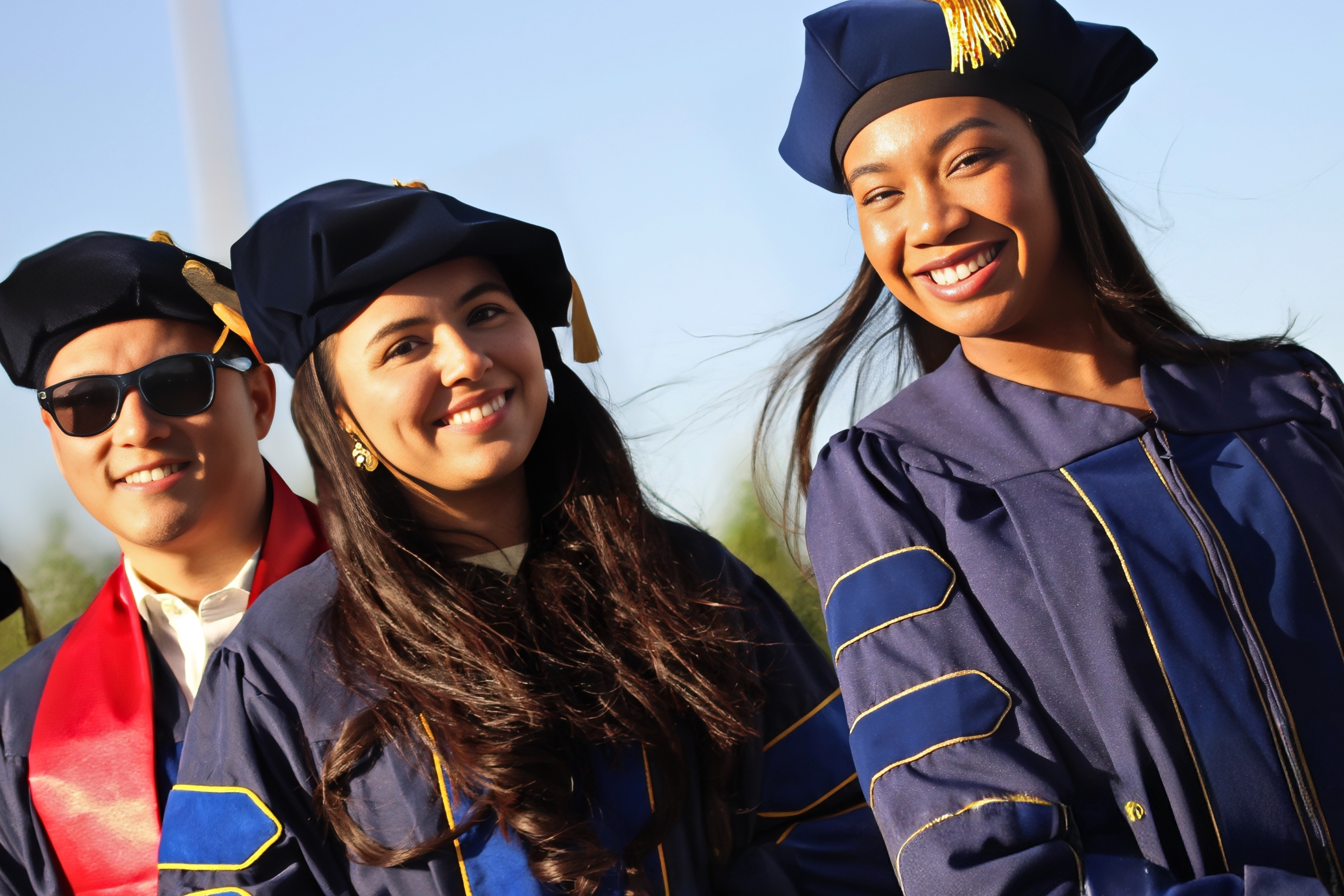 Group of graduates standing