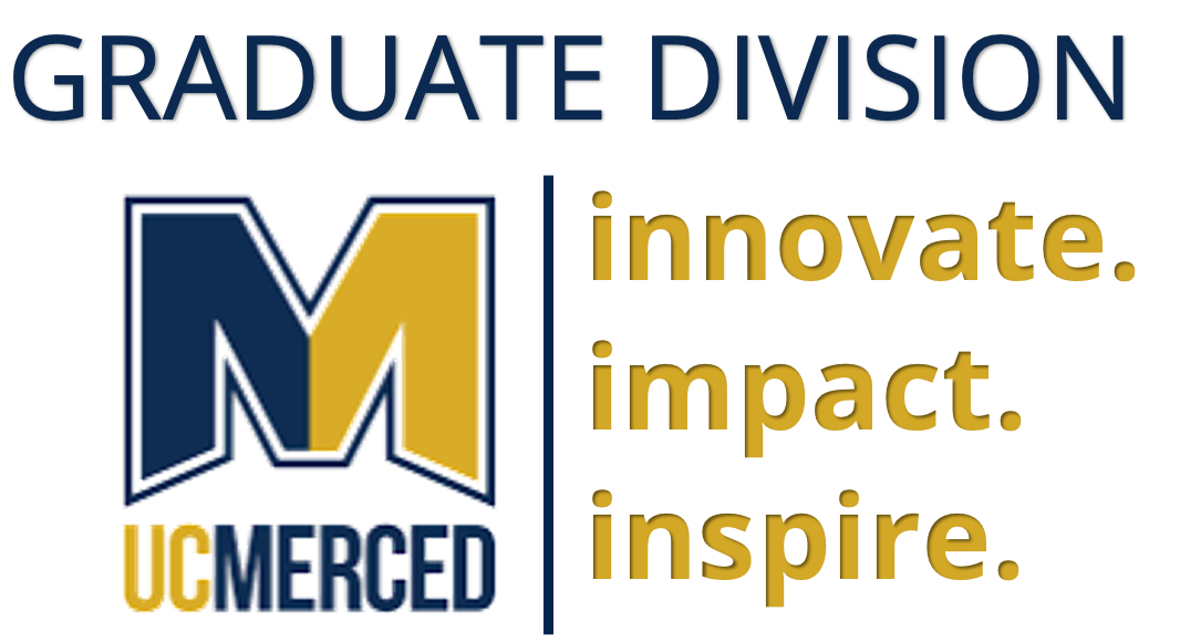graduate Division logo in blue and gold with words innovate, impact and inspi.re