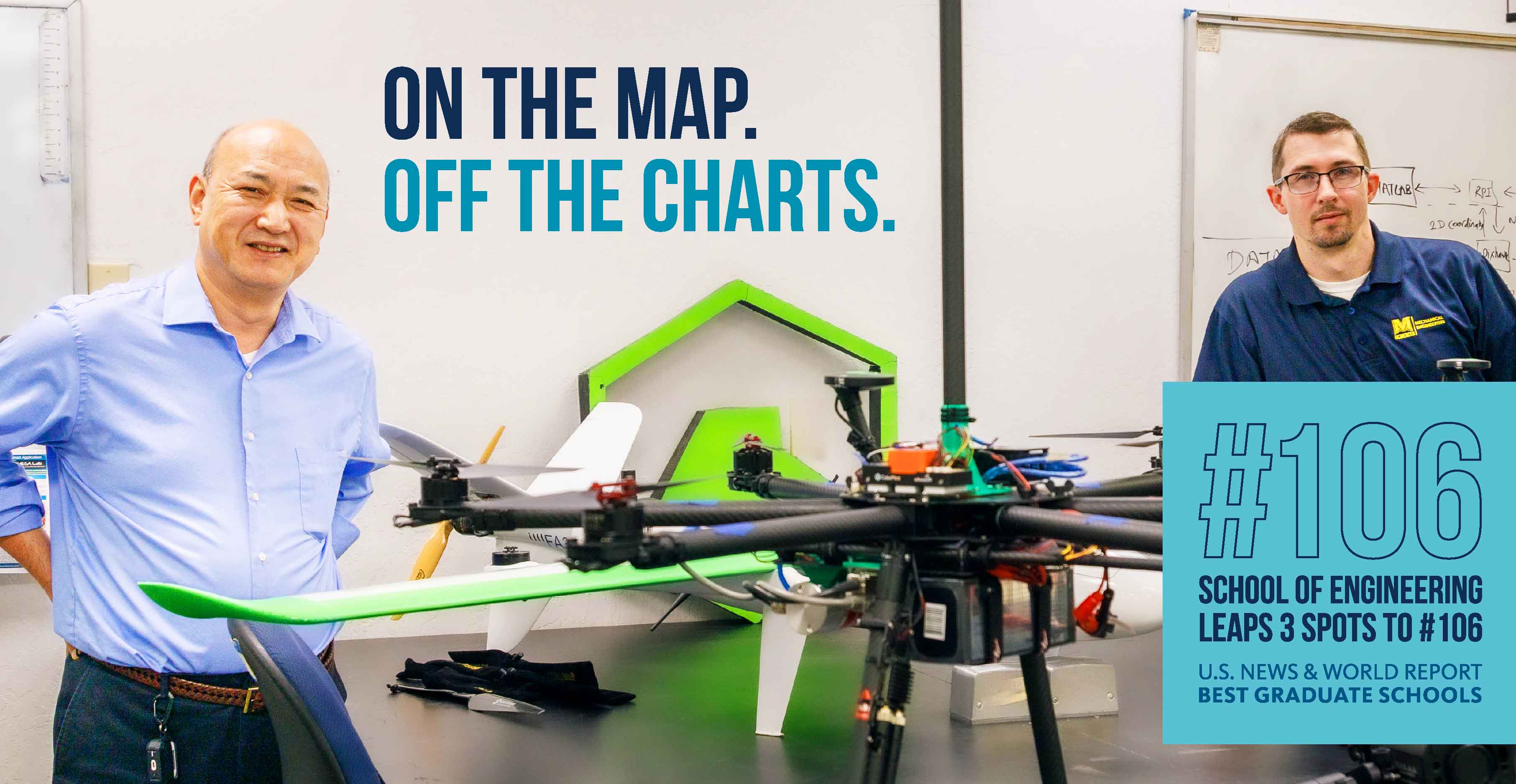 two people standing in front of engineering equimpment