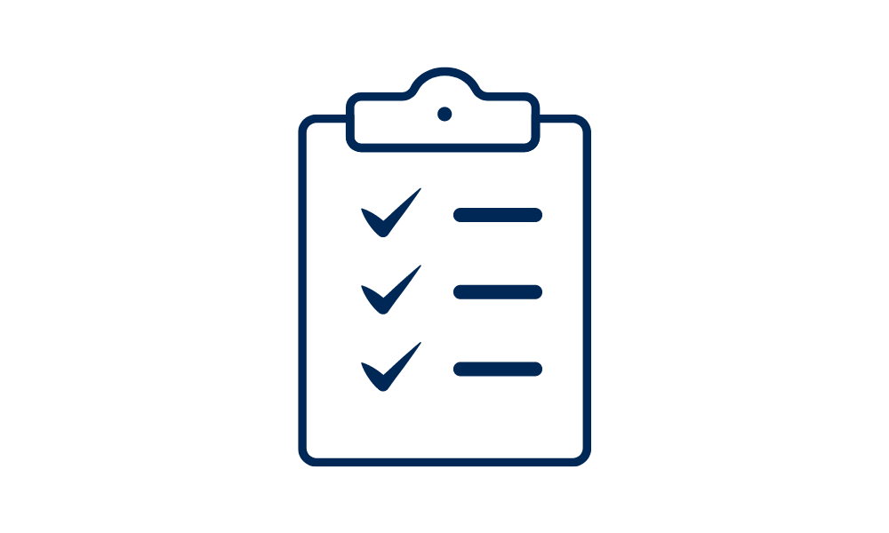 Icon of a checklist.