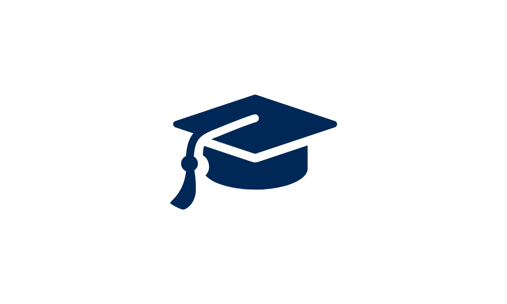 Icon of a graduation cap and tassel.