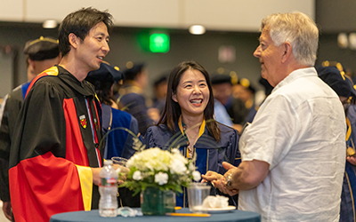 Faculty and grad students at Spring Commencement