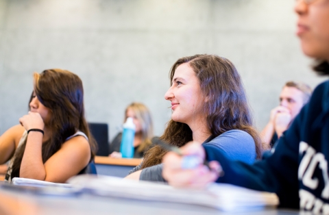 Students sitting in class