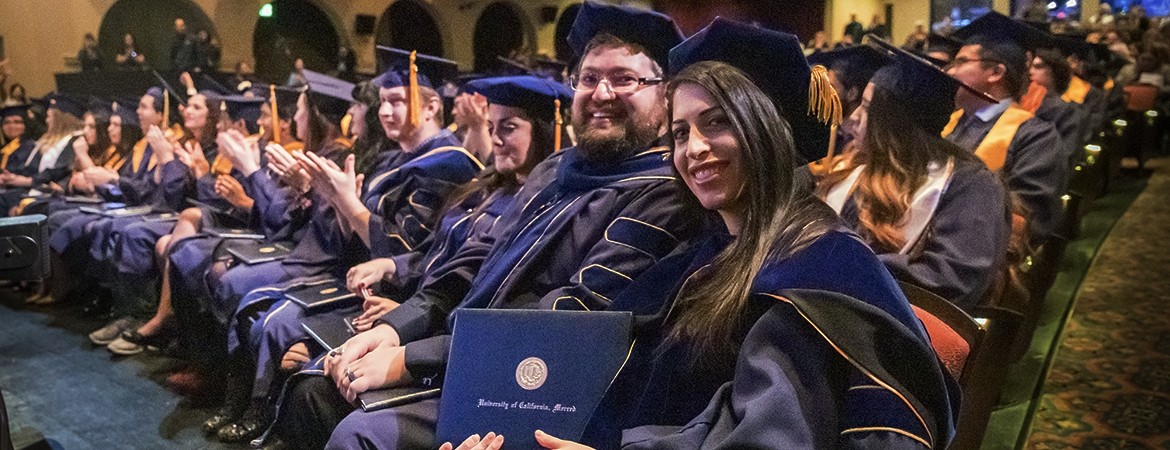 Ph.D. graduates at commencement